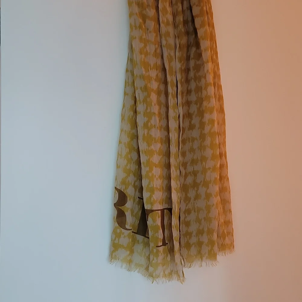 Burberry silk scarf about 2x7 feet - Picture 2 of 5